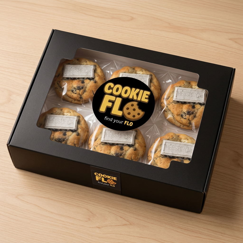 Oreo Beat Drop six-pack in a black Cookie Flo window box
